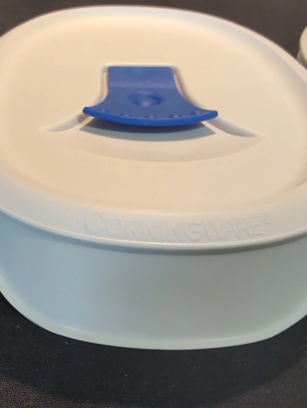 Two (2) French White Corning Ware CorningWare 15 oz. Casseroles w/ Vented Lids